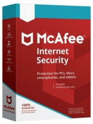 McAfee Internet Security (1 year, 1 device) Latest Version + Free Updates